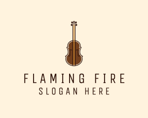 Violin Music Instrument logo design