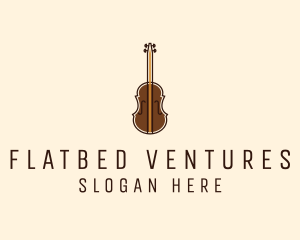 Violin Music Instrument logo design