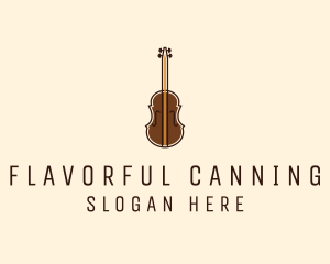 Violin Music Instrument logo design