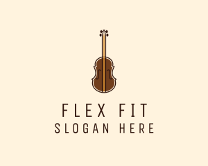 Violin Music Instrument logo design