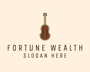 Violin Music Instrument logo design