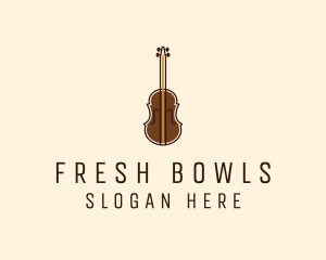 Violin Music Instrument logo design