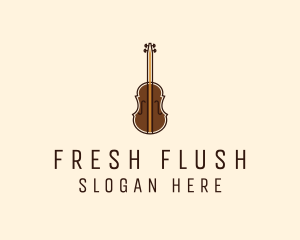 Violin Music Instrument logo design