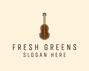 Violin Music Instrument logo design