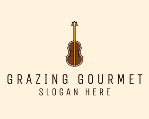 Violin Music Instrument logo design