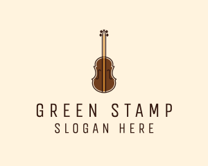 Violin Music Instrument logo design