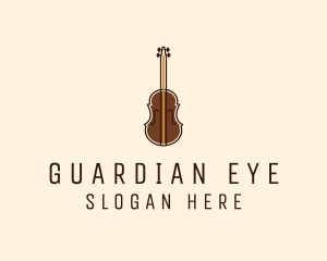 Violin Music Instrument logo design