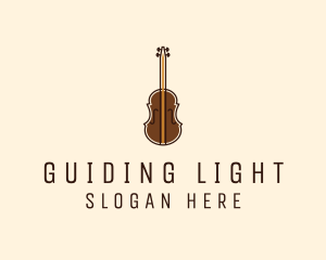 Violin Music Instrument logo design