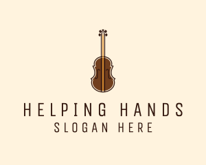 Violin Music Instrument logo design