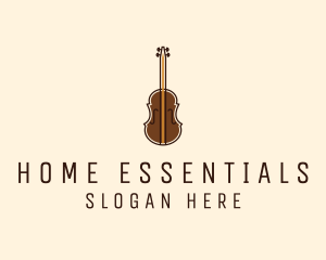 Violin Music Instrument logo design