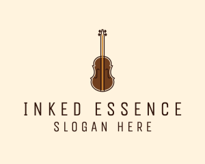 Violin Music Instrument logo design