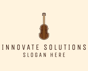 Violin Music Instrument logo design