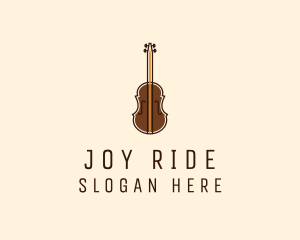 Violin Music Instrument logo design