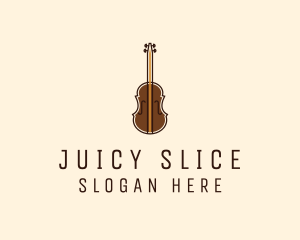 Violin Music Instrument logo design