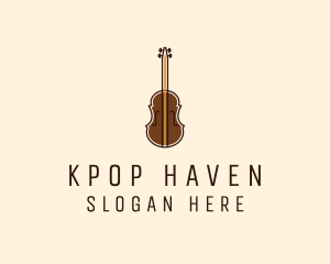 Violin Music Instrument logo design