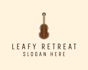 Violin Music Instrument logo design