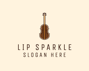 Violin Music Instrument logo design