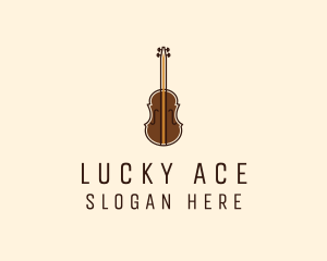 Violin Music Instrument logo design