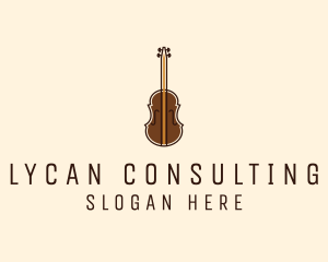 Violin Music Instrument logo design