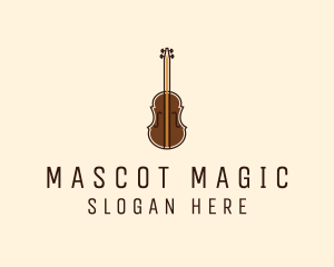 Violin Music Instrument logo design