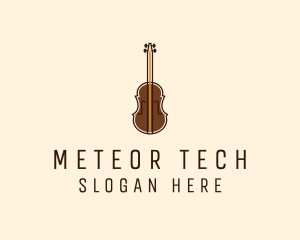 Violin Music Instrument logo design