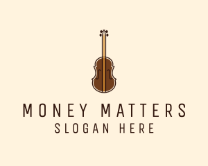 Violin Music Instrument logo design