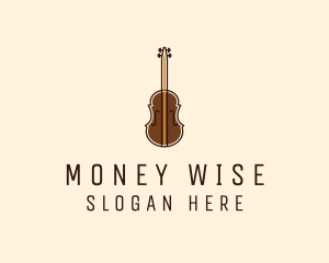 Violin Music Instrument logo design