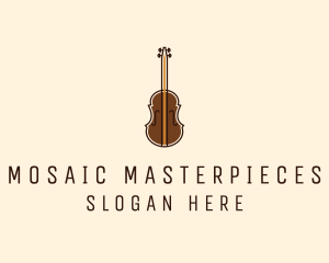 Violin Music Instrument logo design