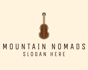 Violin Music Instrument logo design