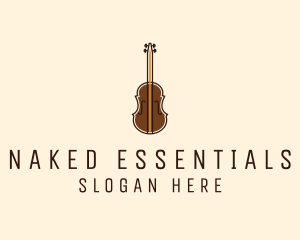 Violin Music Instrument logo design