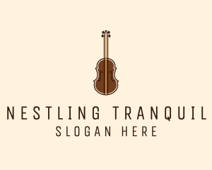 Violin Music Instrument logo design