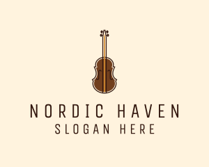 Violin Music Instrument logo design