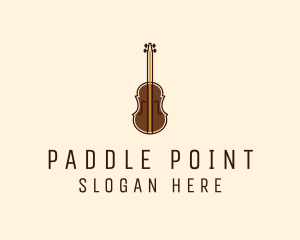 Violin Music Instrument logo design