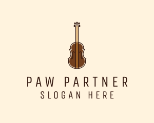 Violin Music Instrument logo design