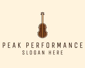 Violin Music Instrument logo design