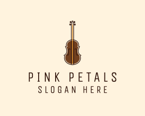 Violin Music Instrument logo design