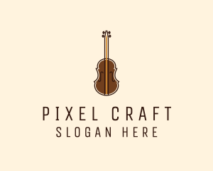 Violin Music Instrument logo design