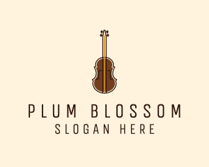 Violin Music Instrument logo design