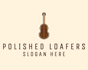 Violin Music Instrument logo design