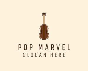 Violin Music Instrument logo design