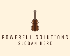 Violin Music Instrument logo design