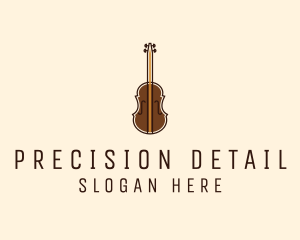 Violin Music Instrument logo design