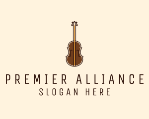 Violin Music Instrument logo design