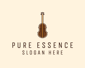 Violin Music Instrument logo design