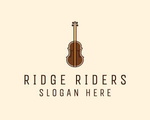 Violin Music Instrument logo design