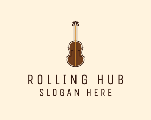 Violin Music Instrument logo design