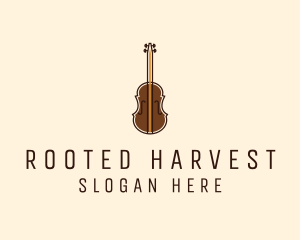 Violin Music Instrument logo design