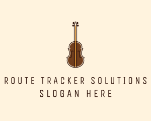 Violin Music Instrument logo design