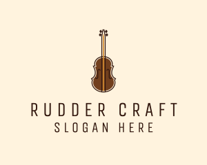 Violin Music Instrument logo design