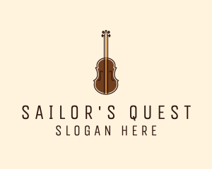 Violin Music Instrument logo design